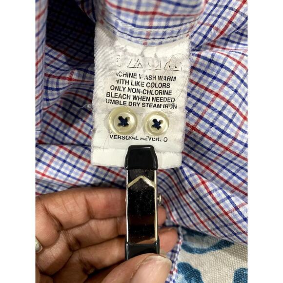 Tommy Hilfiger Plaid Casual Button Down Shirt - Sz. 34 - 35 (EUC) - Picture 6 of 6